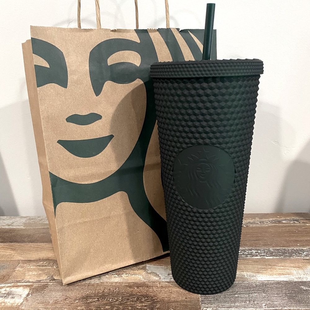 Deep Green Studded Starbucks Cup